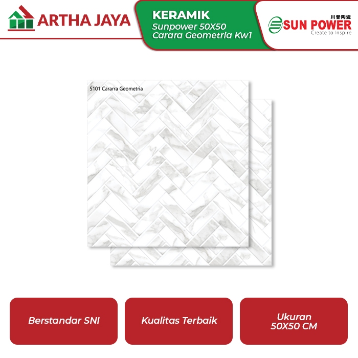 SUNPOWER 50X50 CARARA GEOMETRIA KW1