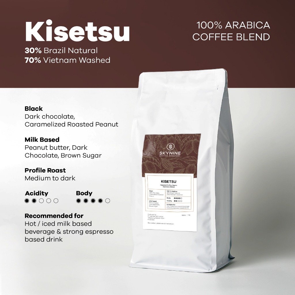 

Kisetsu Espresso Blend 100% Biji Kopi Arabika Commercial Sky Nine 1Kg