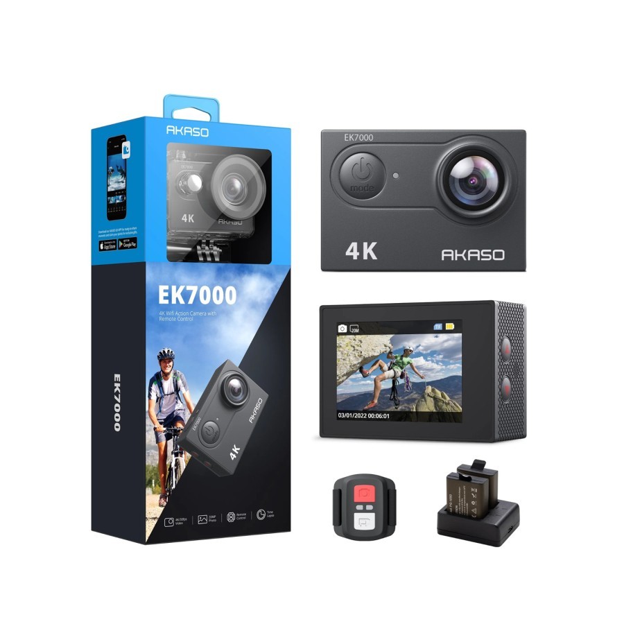 Akaso EK7000 4K 30 FPS Waterproof Action Cam With Remote GARANSI RESMI