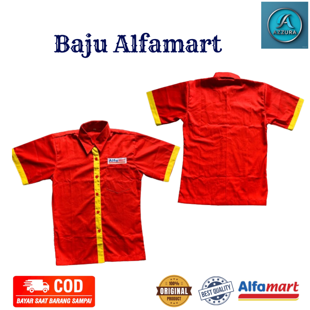 BAJU ALFAMART COWOK || BAJU ALFAMART MERAH || BAJU SERAGAM ALFAMART COWOK