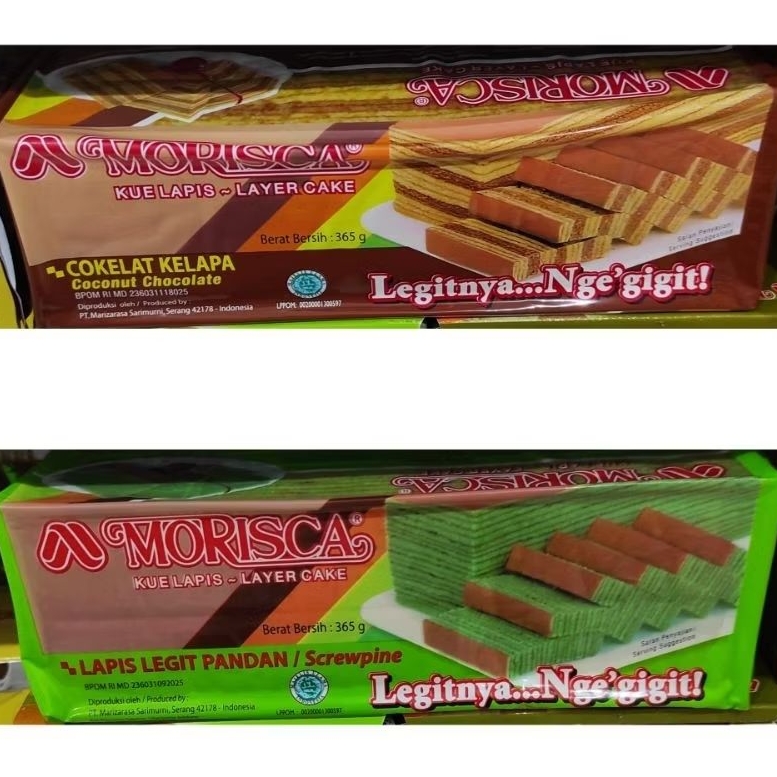 

Morisca Lapis legit 365gr pandan / coklat kelapa / durian / srikaya zp