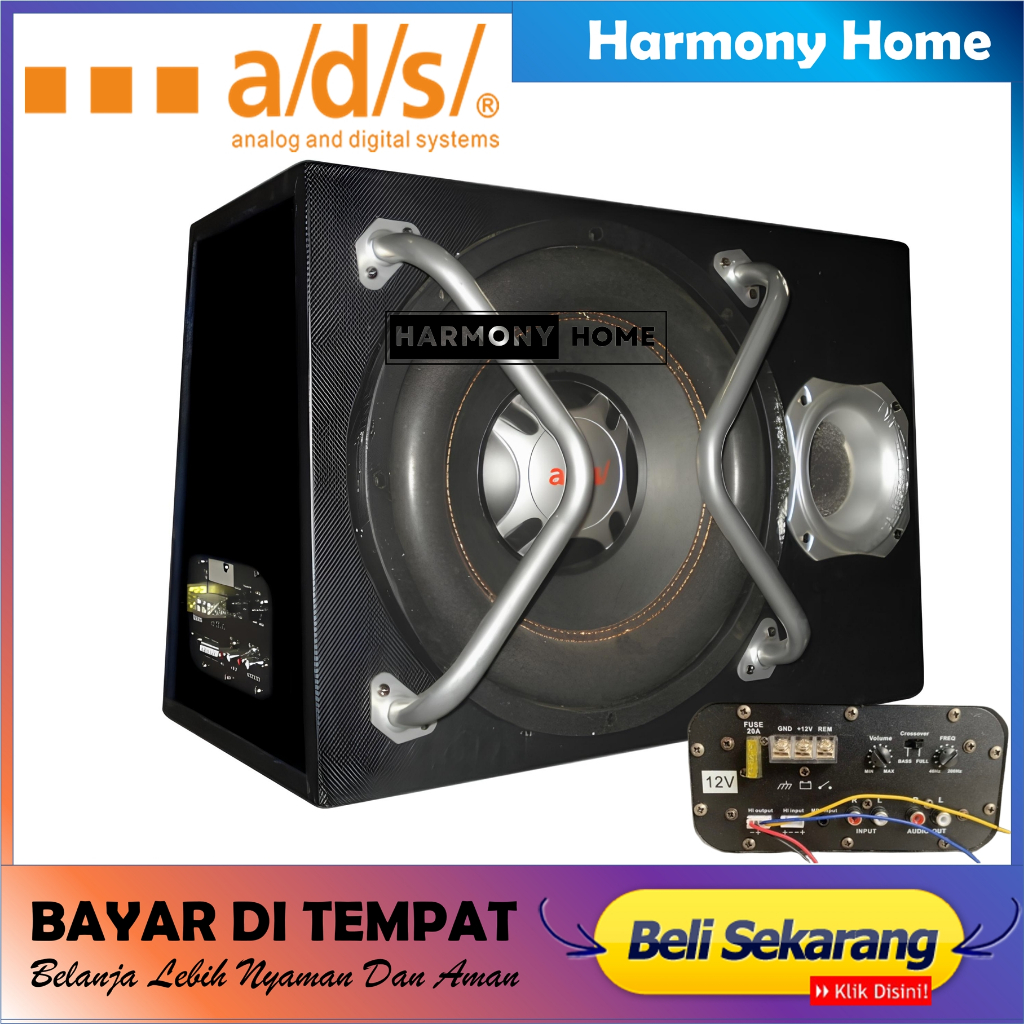 Subwoofer Aktif Mobil  ADS SD121ZA Subwoofer Aktif 12 Inch Soundbank Suara Bass Empuk