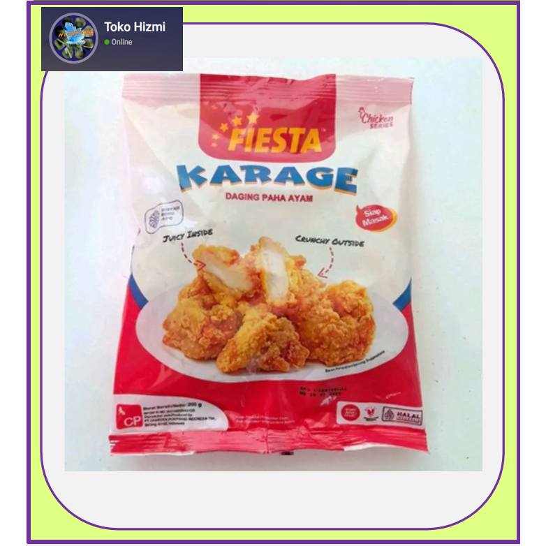 

Fiesta Karage 200 gr - Daging Frozen Paha Ayam