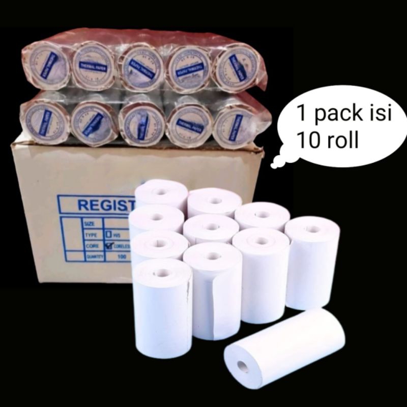

Kertas Thermal 58x30mm 10roll setruk thermal paper roll