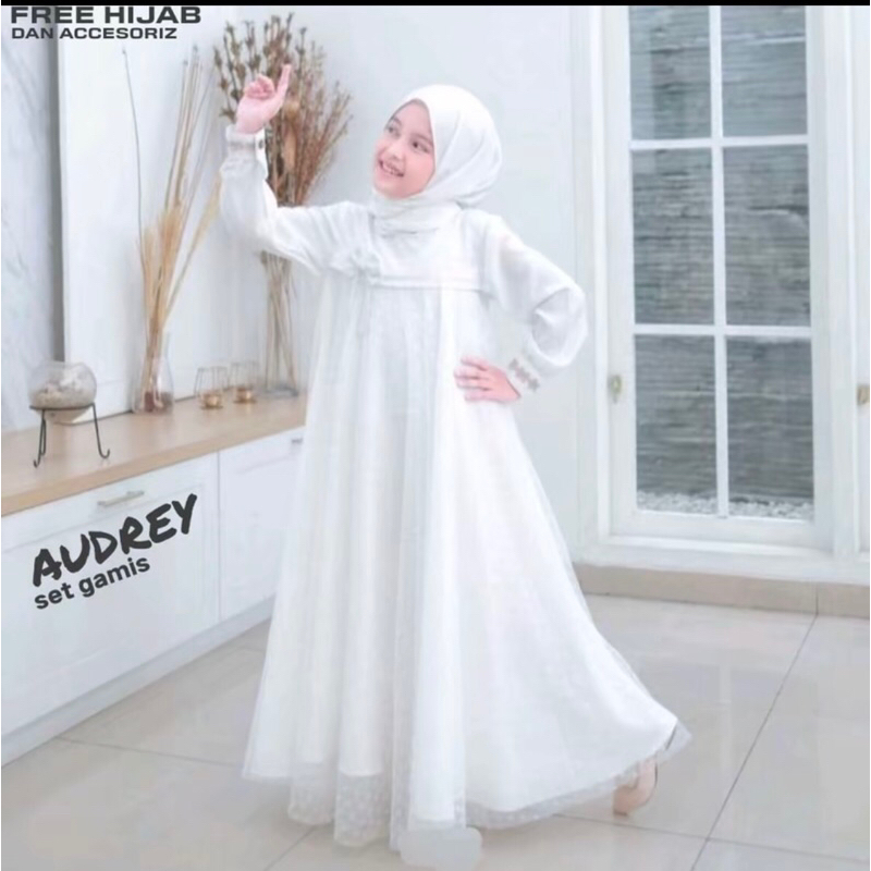 misha Dress kids usia 4-11 tahun uk M-L-XL-XXL mix tile dot gamis terbaru gamis anak