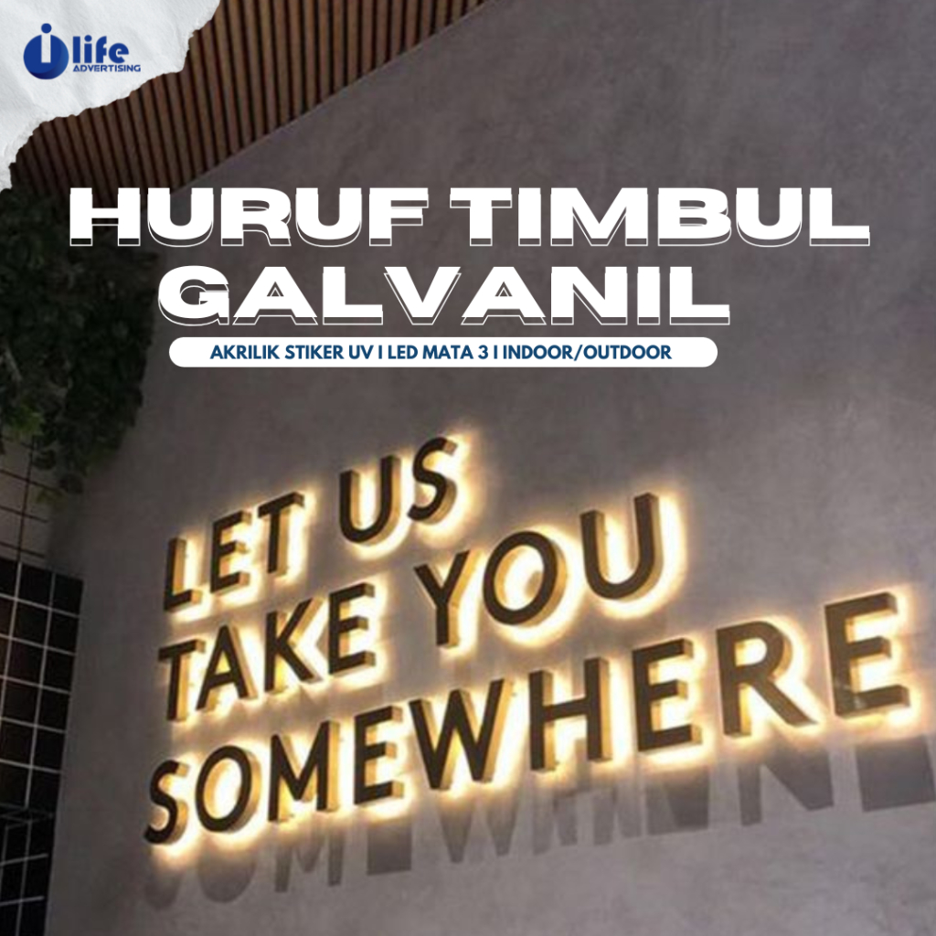 HURUF TIMBUL GALVANIL NYALA / TIDAK NYALA