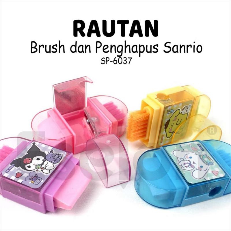 

Serutan 3 in 1 serutan / rautan + penghapus + sikat