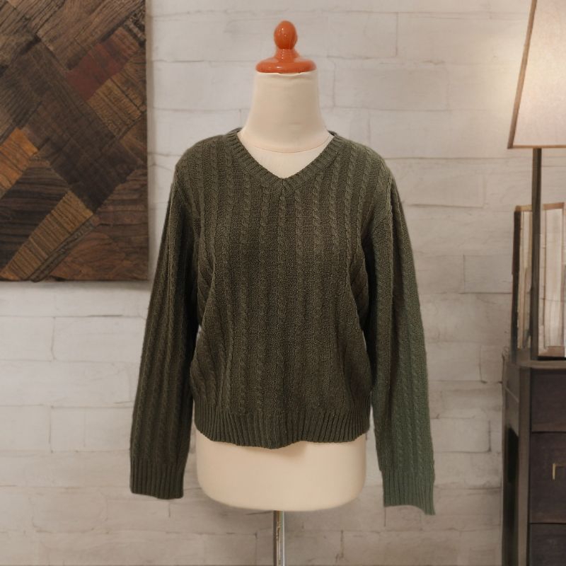 Sweater Rajut V Neck