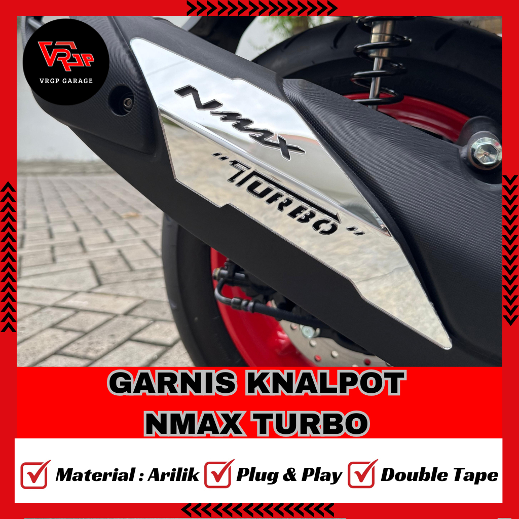 VRGP Garnis Knalpot Nmax Turbo/ Cover Knalpot Nmax Turbo/ Aksesoris Nmax