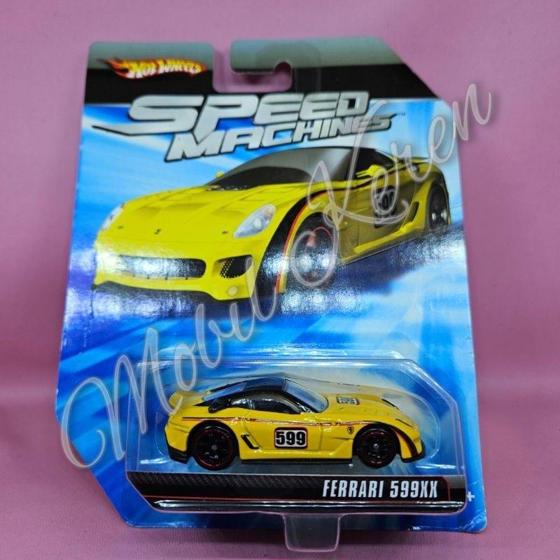 Diecast Hot Wheels Speed Machines 2009 Ferrari 599XX yellow