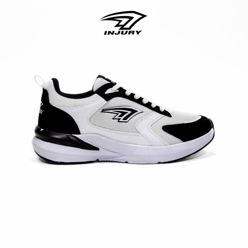 FREE ONGKIR INJURY - SEPATU RUNNING PRIA WANITA SEPATU KASUAL UNISEX EVEREST PUTIH HITAM