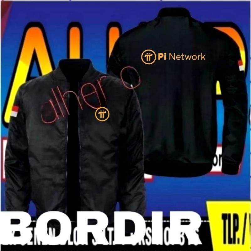 Jaket bordir Pi network jaket Pi network jaket bomber Pi network jaket kerja Pi network jaket seraga
