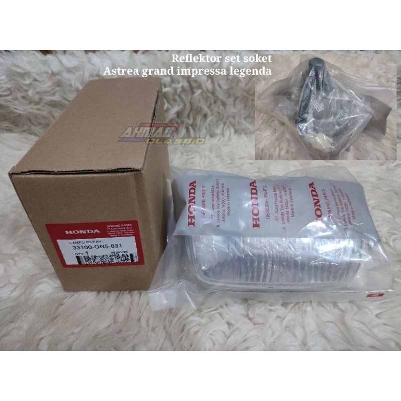 Reflektor fullset (bohlam + soket) astrea grand impressa original ahm