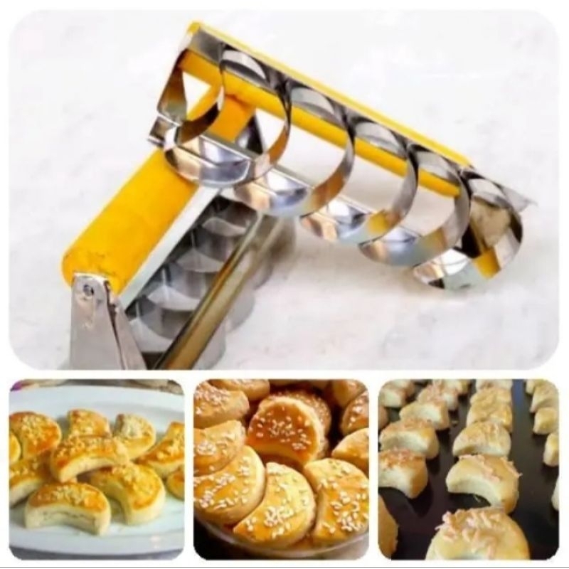 Cetakan Kue Kering Cookies Bentuk Sabit Cutter Circle Gagang