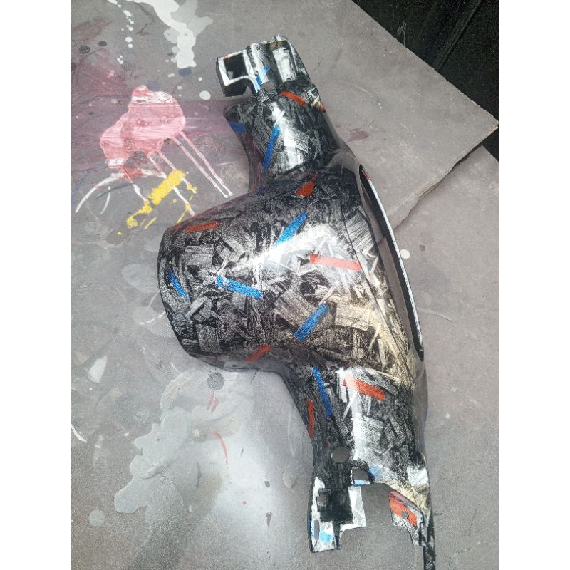 BATOK BELAKANG MIO SPORTY CARBON CELUP MOTIF FORGED,KEVLAR