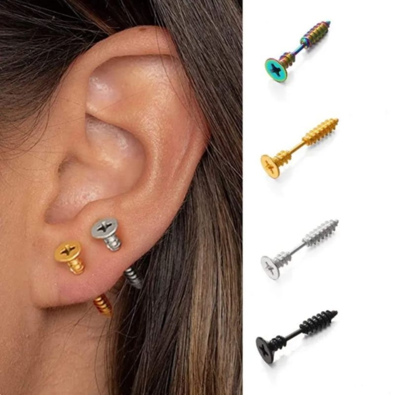 TINDIK TELINGA PIERCING TITANIUM / ANTING TELINGA TITANIUM / TINDIK TELINGA TITANIUM / TINDIK PIERCI