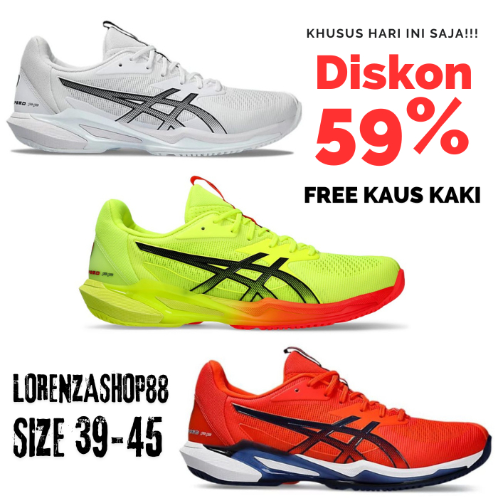 POTONGAN EXTRA 50%  Sepatu Tenis Asic5 Solution FF2 Terbaru Original Sepatu Olahraga Pria Wanita Dew