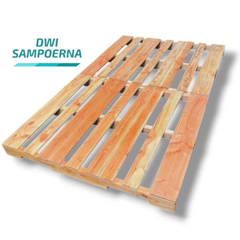 Dipan Kasur Double Palet Kayu Jati Belanda – 120 x 200 x 10 cm