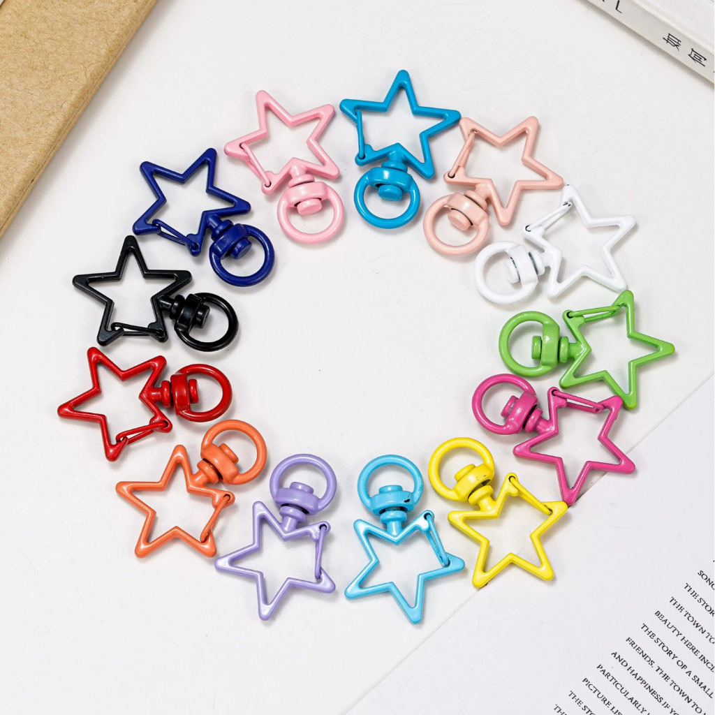 Clasp DIY A04 (1PCS) Ring ganci Hook Pentagram Love Ganci Warna
