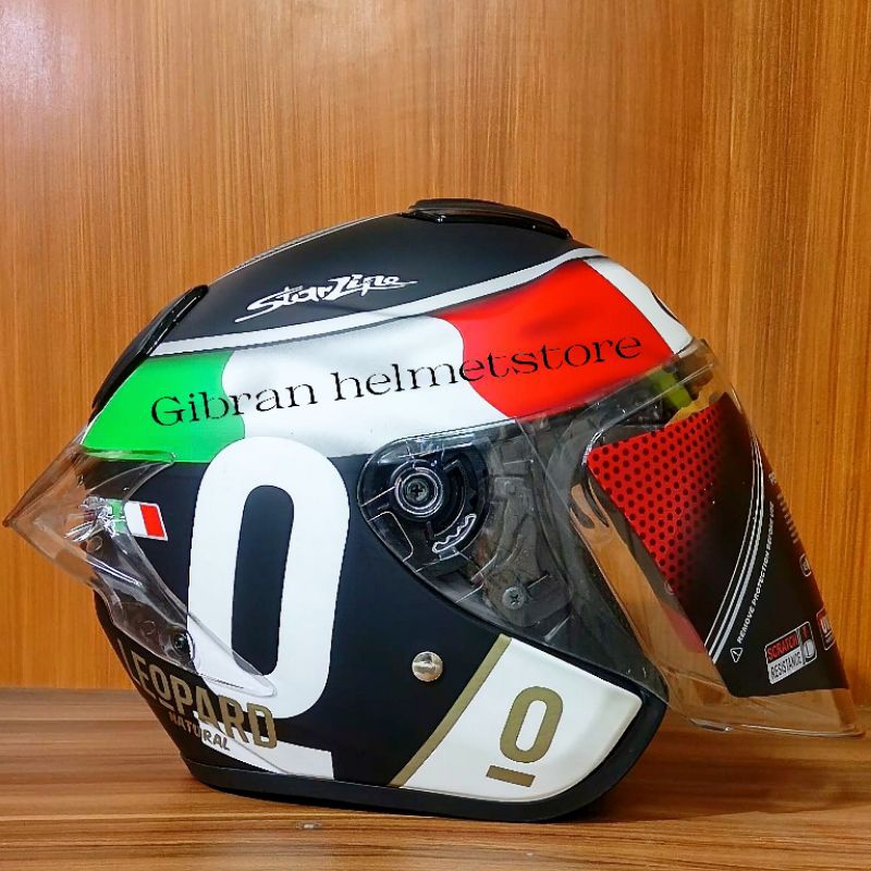 Helm R-Six Optimus Motif Leopard