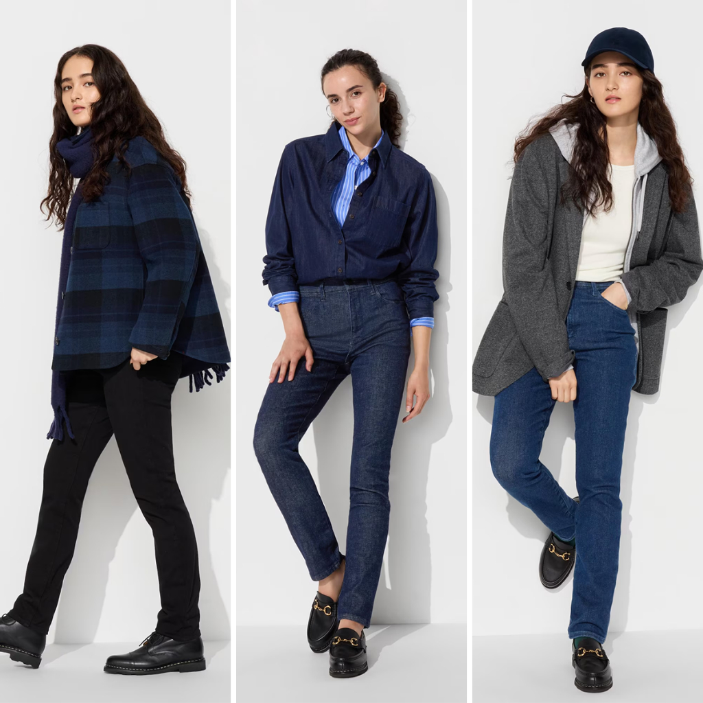 Uniqlo GU Boyfriend High Rise Skinny Jeans Celana Jeans Wanita