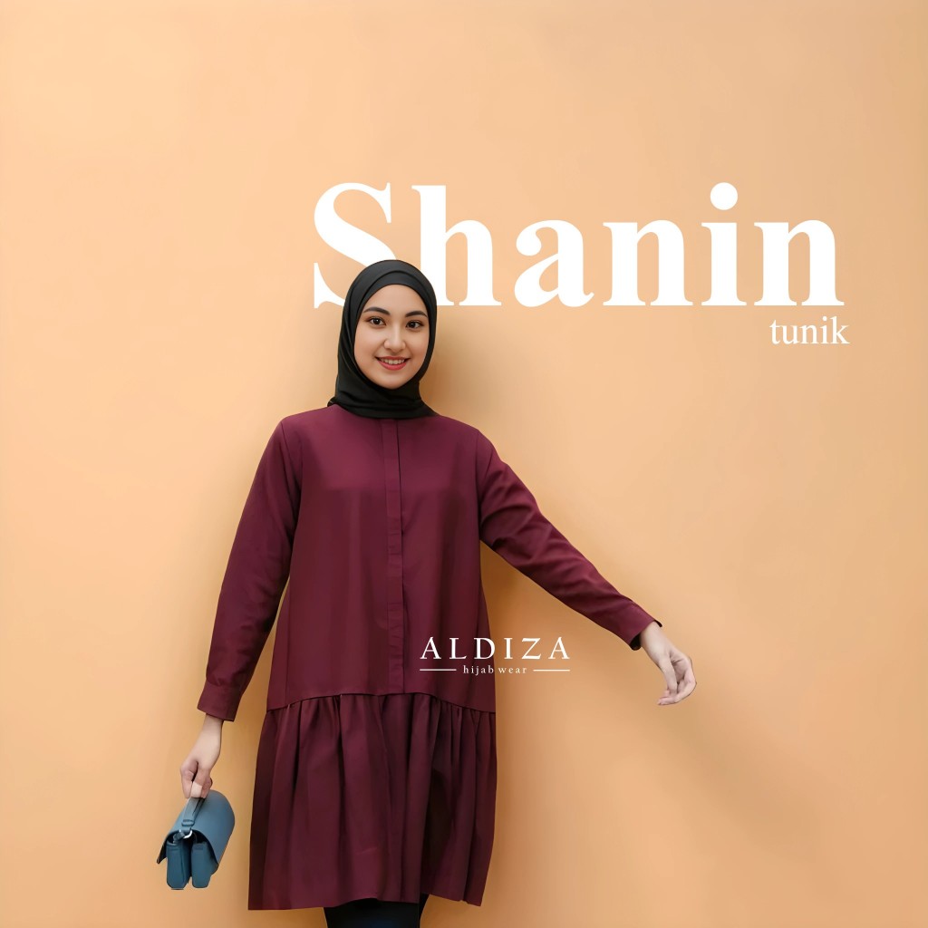 Shanin Tunik Putih Toyobo Baju Tunik Wanita Terbaru