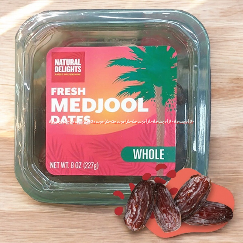

Natural Delight 227gr Fresh Medjool Dates Kurma Arab Medjol Raja Kurma Daging Buah Tebal Manis Dan Legit