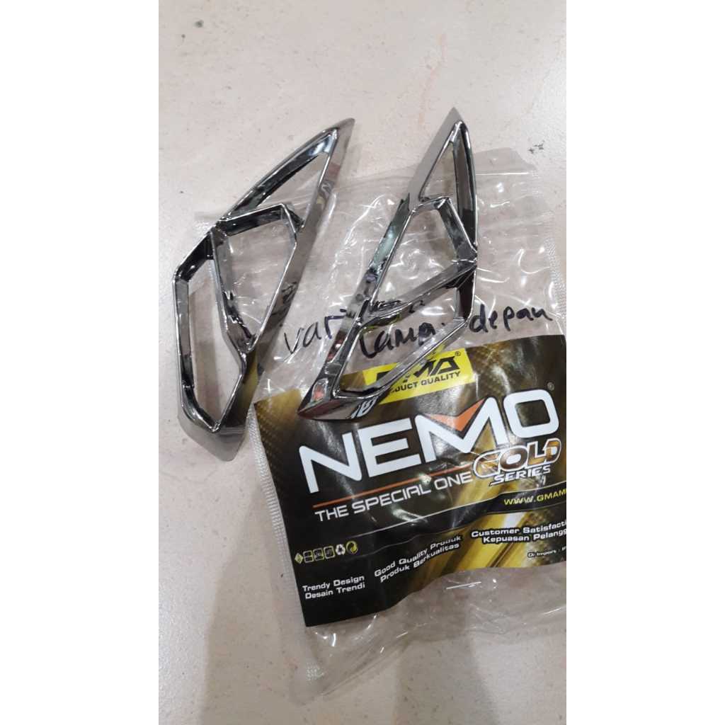 Variasi Garnis Alis Lampu Sen Depan Aerox 155 warna Chrome NEMO