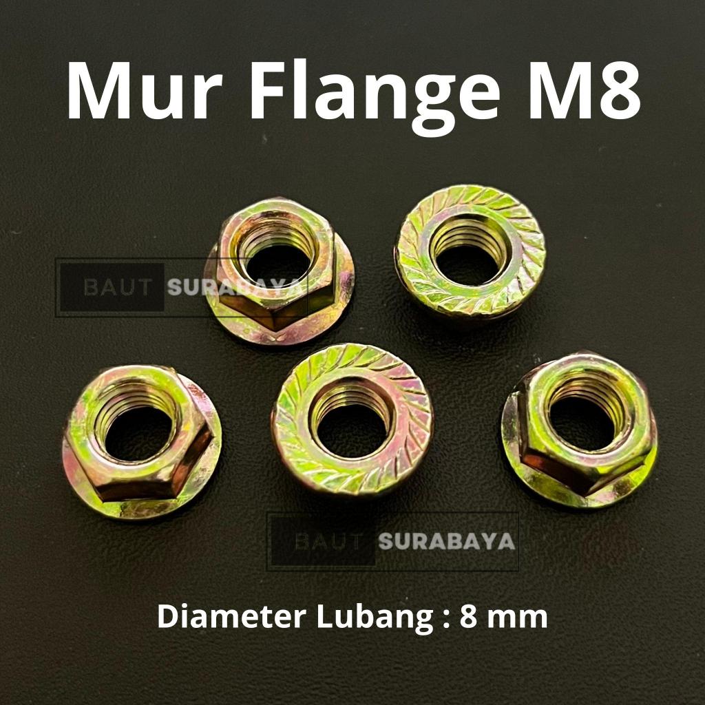Mur Flange M8 khusus untuk baut flange M8