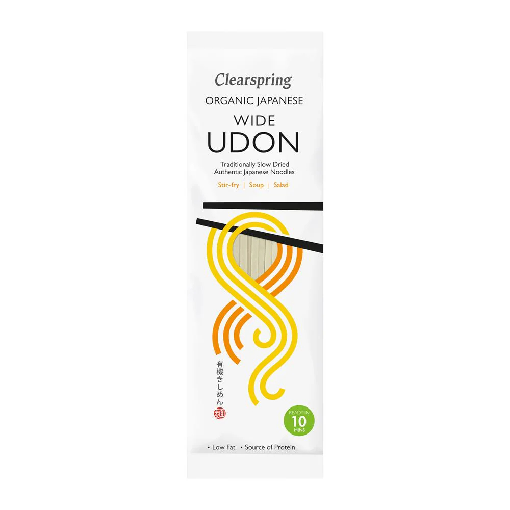 

Clearspring Organic Japanese Wide Udon Noodles 200g – Mi Udon Vegan & Non-GMO