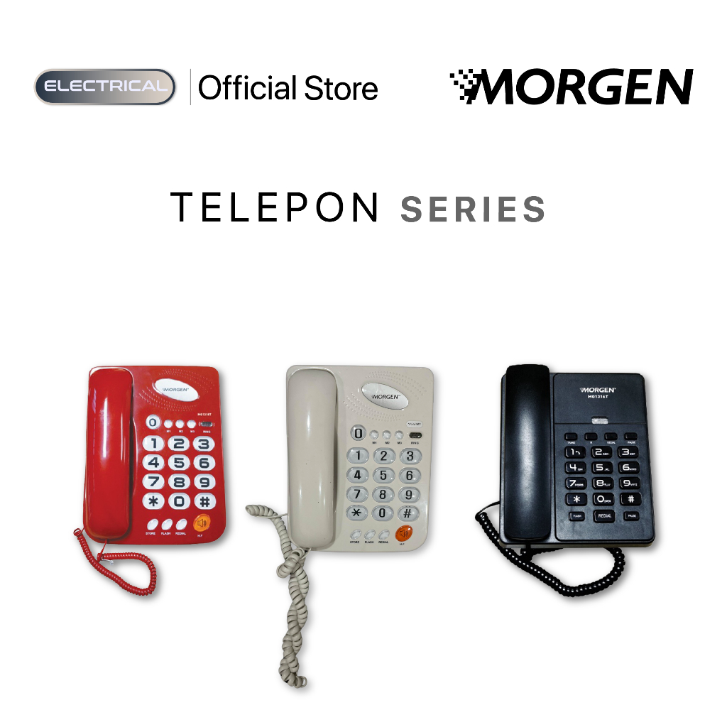 [ PROMO SPECIAL SALE ] Morgen Telepon Series - Telepon Kabel Rumah Kantor Hotel Fitur Trans Flash Re