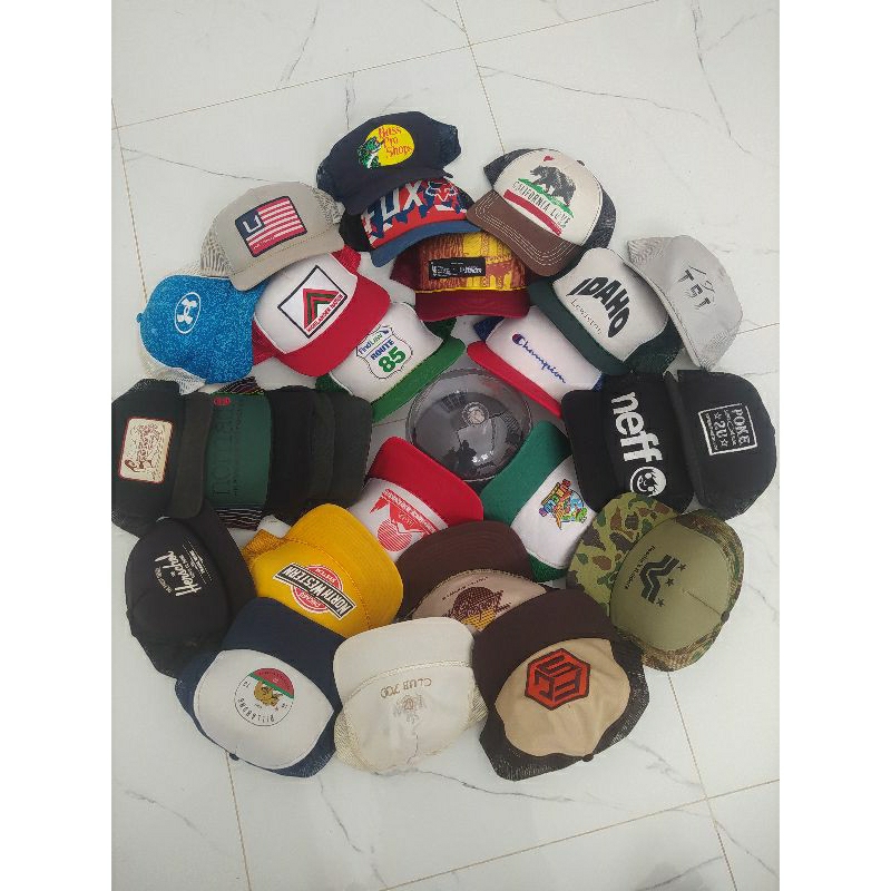 topi jaring trucker second