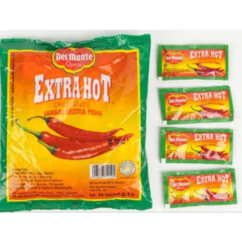 

Del Monte sambal ekstra pedas sachet pak 192 gram (24 sachet @8 gram)