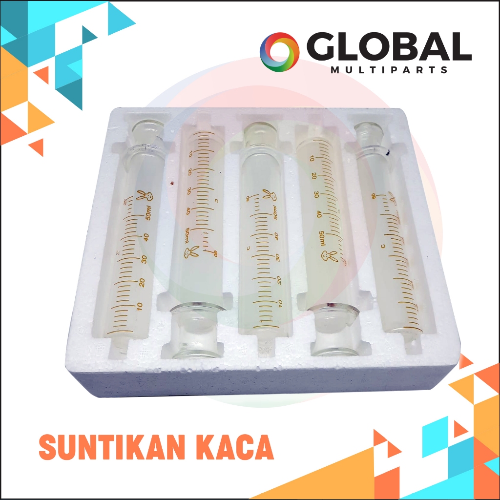 Glass Syringe / Suntikan Kaca 50 Ml