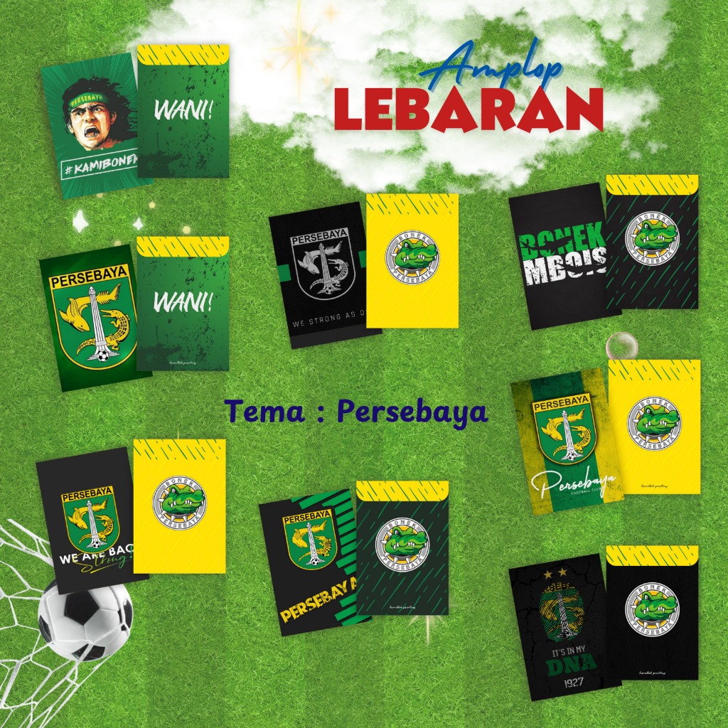 

Amplop persebaya bonek (kelipatan 8pcs) amplop lebaran
