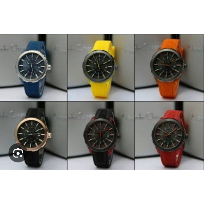 Tali Jam Strap Jam Rubber Jam Tangan Alexandre Christie AC 6552 AC6553 AC 6553 Original
