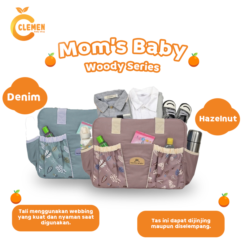Mom's Baby Tas Bayi Besar Woody Series