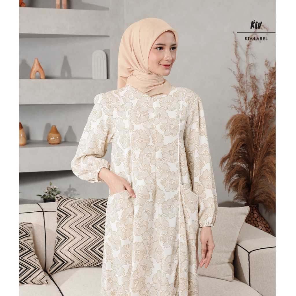 KIV LABEL Gamis Dewasa Motif Signature Sarimbit Binar Series GMPKL 4024