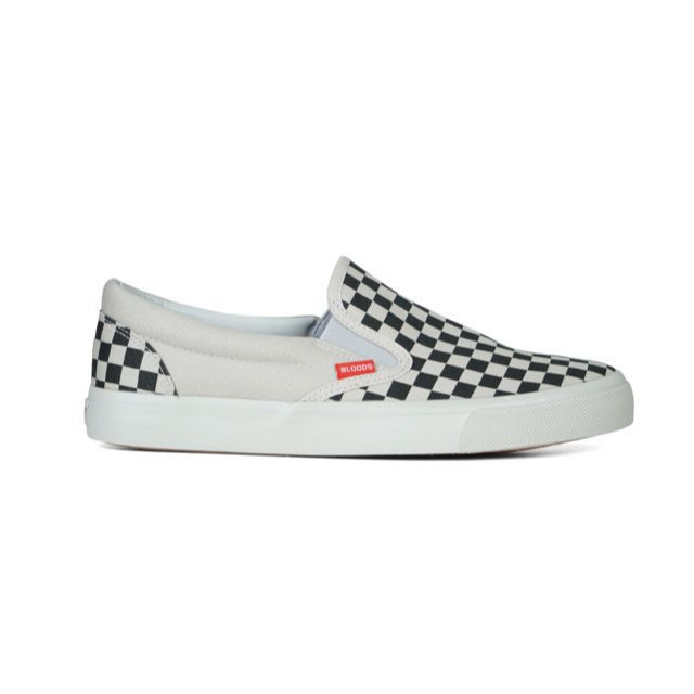 BLOODS SHOES  CASUAL  GRANT 05 CHECKERS GREY