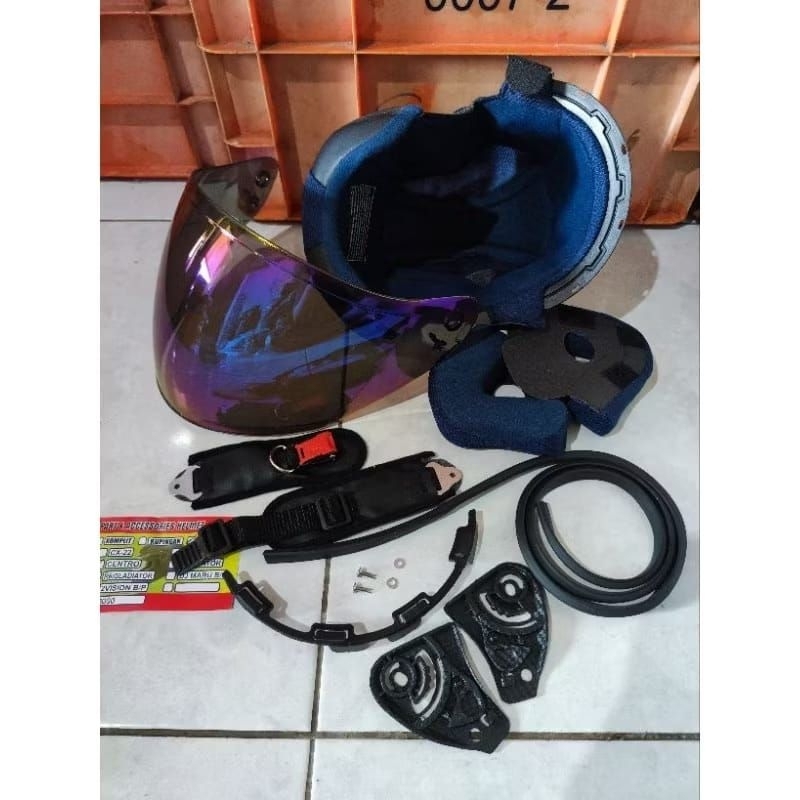 paket lengkap busa INK CENTRO+kaca ink centro+karet list busa pinggiran helm