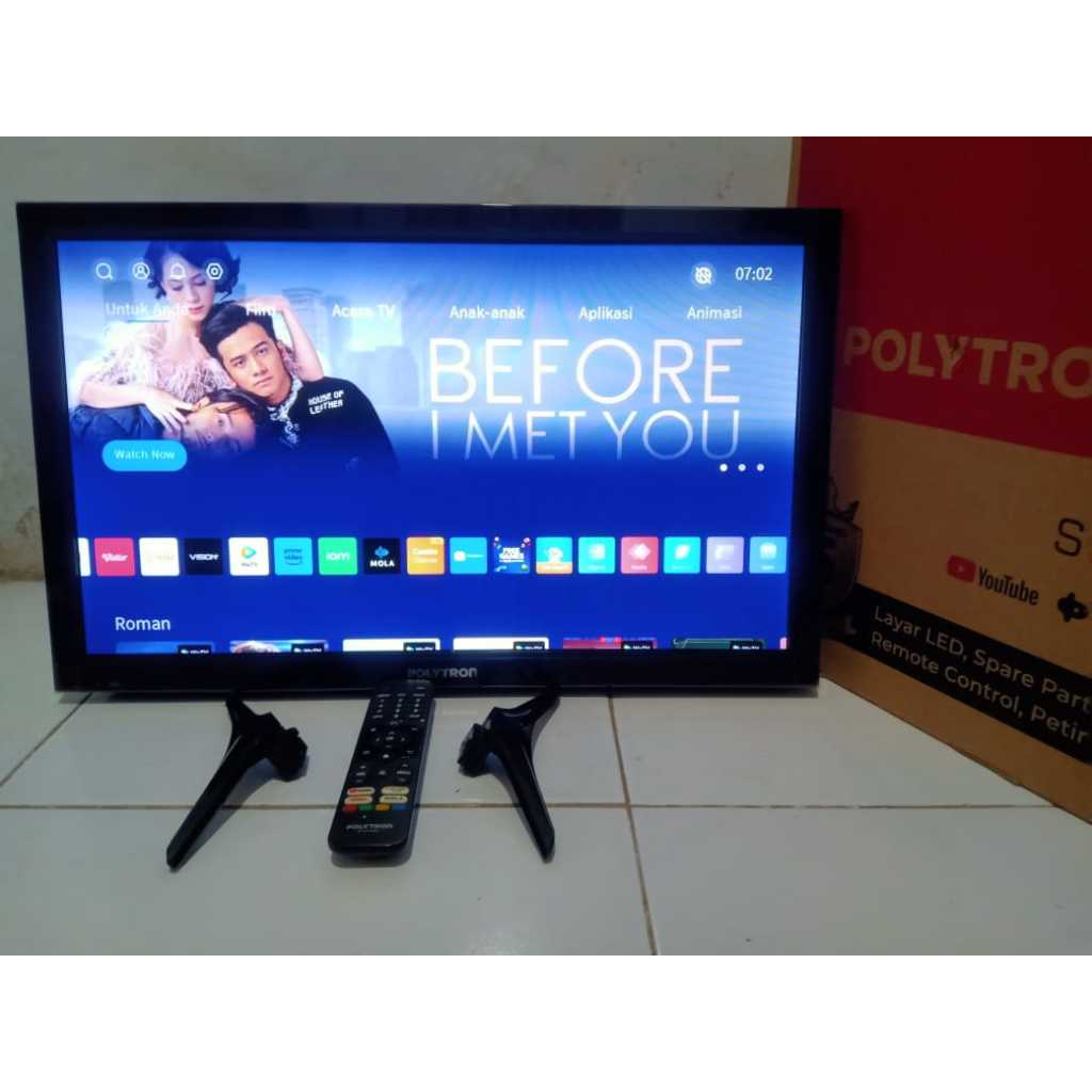 TV LED POLYTRON 32IN SMART TV YOUTUBE WIFI KONDISI MUWLUS 95% SEPERTI BARU 4523