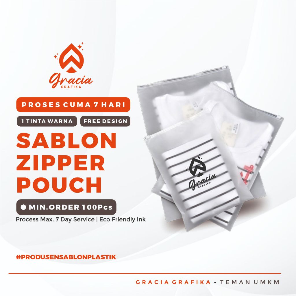 

Gracia Grafika- Sablon Zipper Pouch Proses Cuma 7 Hari - LANDSCAPE - ZIPPER PLASTIK BENING BAG OLSHOP PLASTIK BAJU PLASTIK HIJAB