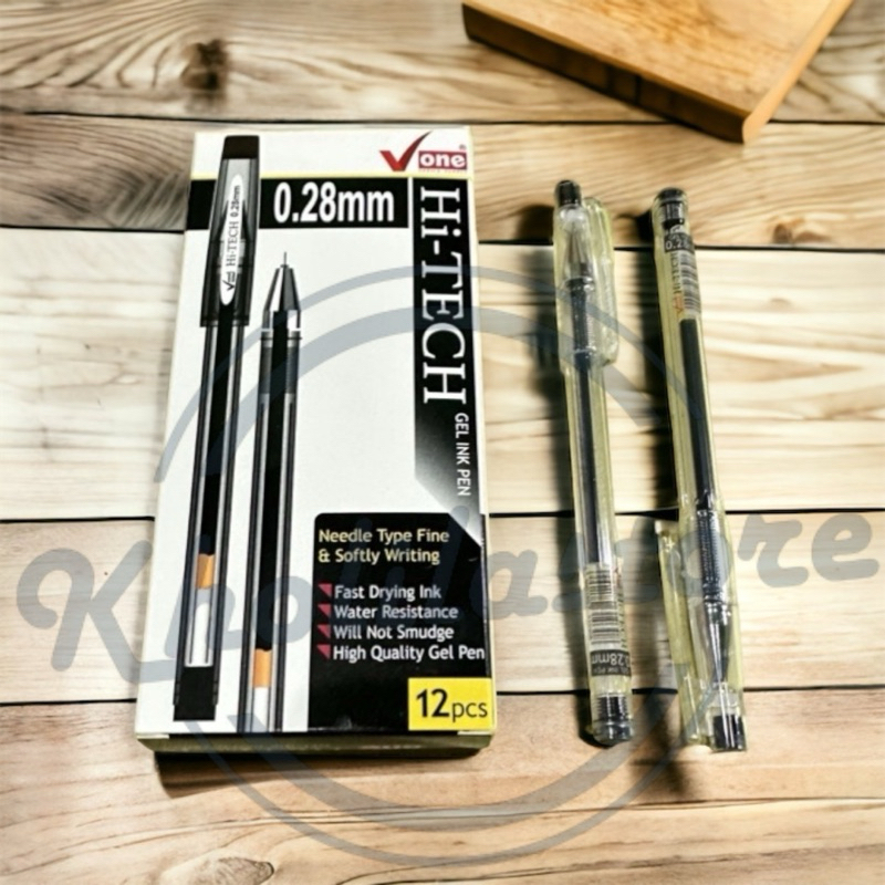 

Pulpen Gel Hi-Tech V One 0.28 mm Isi 12 Pcs