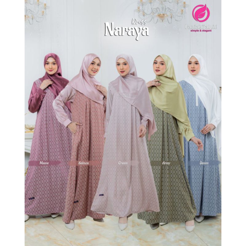 Naraya dress/ Gamis Naraya/ baju lebaran murah meriah/Gamis lebaran murah meriah