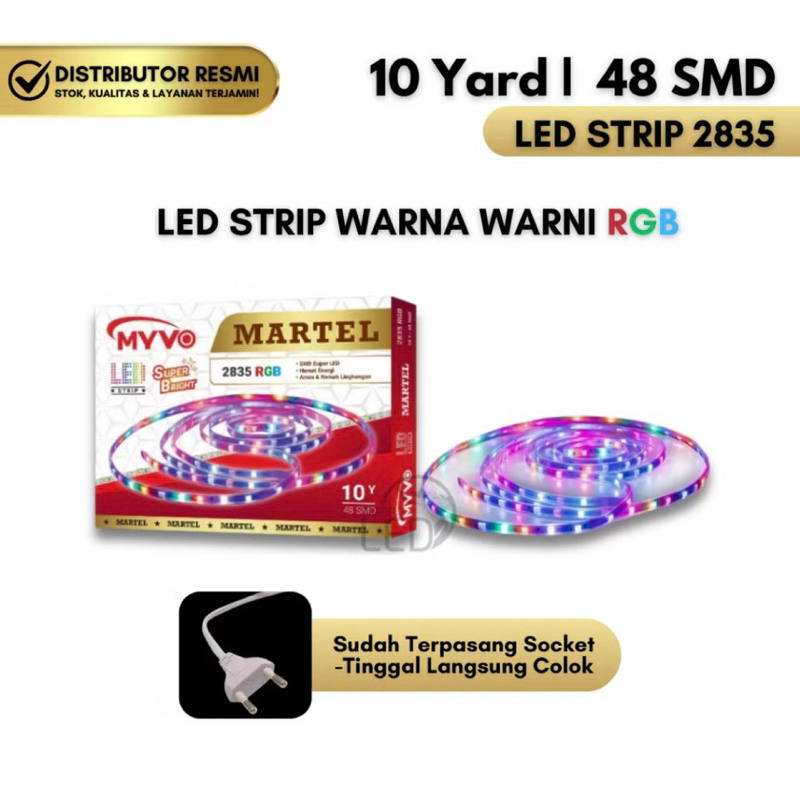 Lampu Selang RGB Myvo Martel / Lampu Selang Warna-Warni Myvo Martel 220V