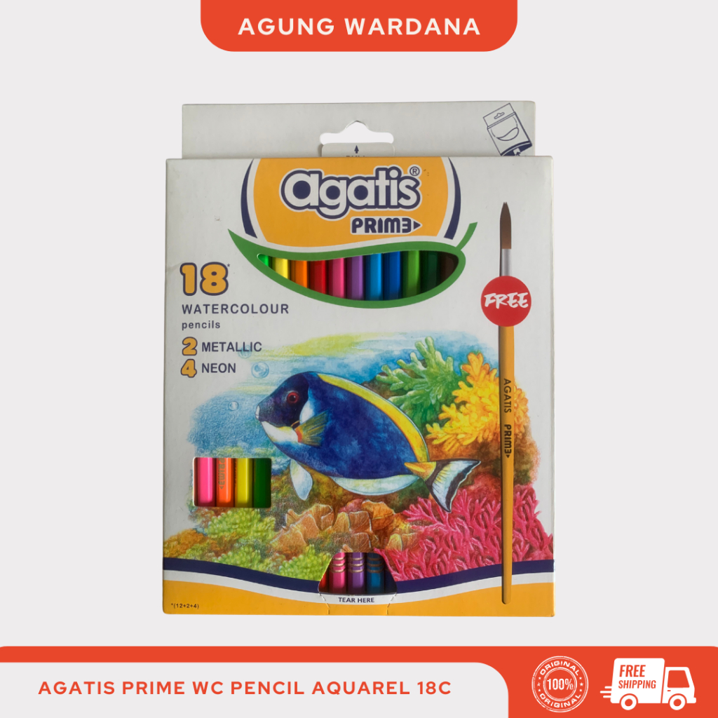 

AGATIS PRIME WATERCOLOR PENCIL AQUAREL 24/18/12 WARNA