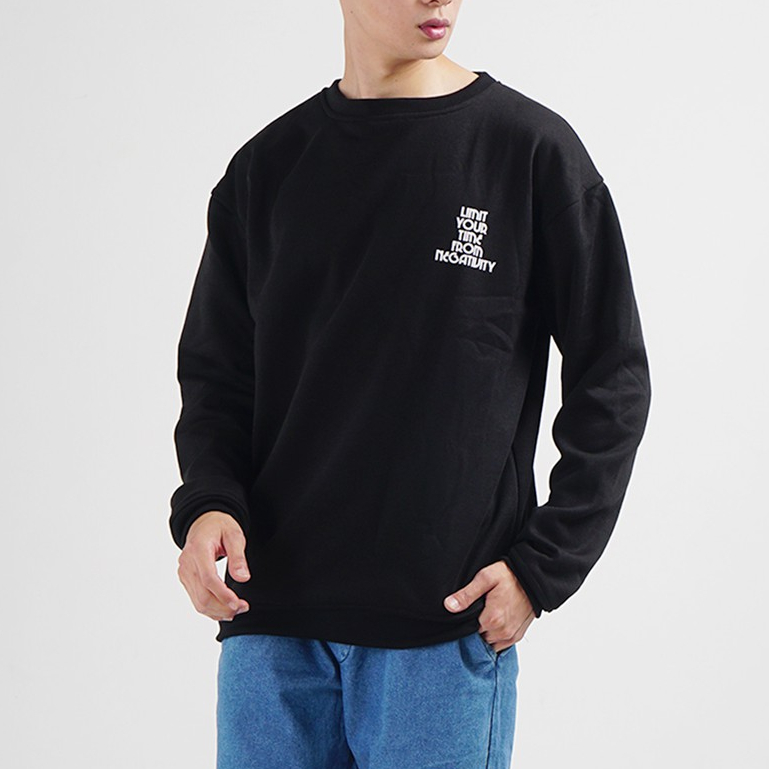 Guteninc - Sweater Crewneck Graphic Limit  Black