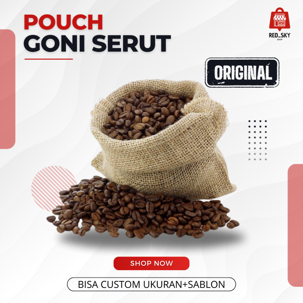 Pouch goni serut wadah kantong kopi atau parfum #JUMBO