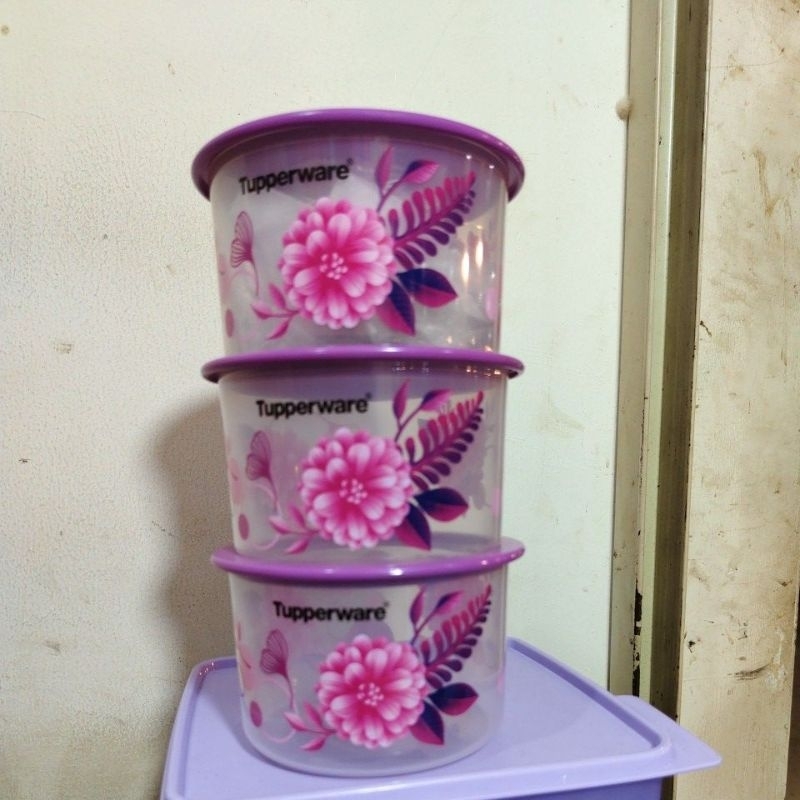 Tupperware Flower Canister Set  (3)
