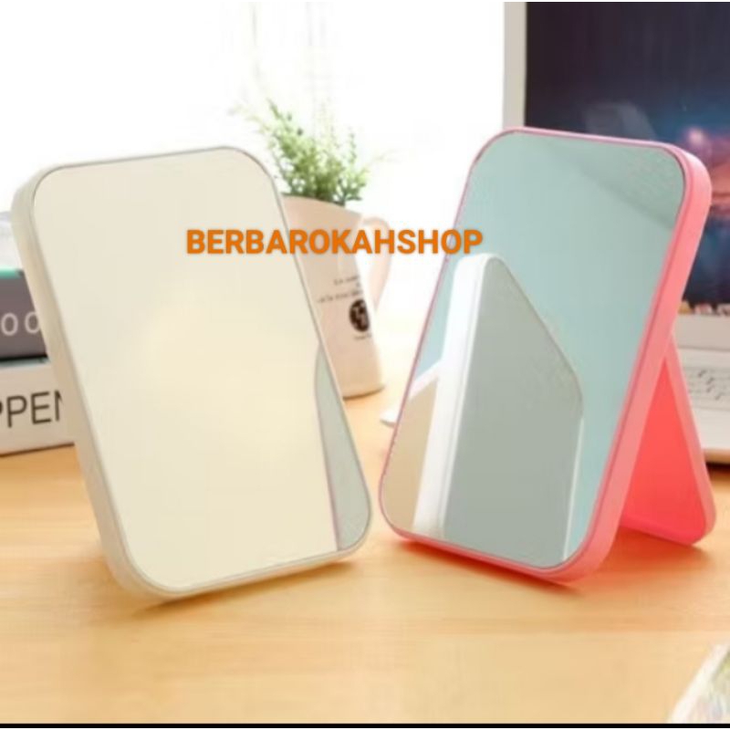 kaca Cermin rias lipat kecil portabel, cermin kotak grosir, cermin kecil Desktop asrama siswa, cermi